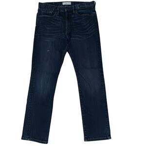 Gap 1969 Slim Jeans Mens‎ 33X30 Blue Straight Whiskered Cowboy Western